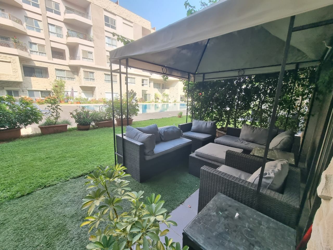Ultra Modern Ground Floor With Shared Swimming Pool For Rent In Sarayat El Maadi Cairo Egypt - 5089 Featured Image