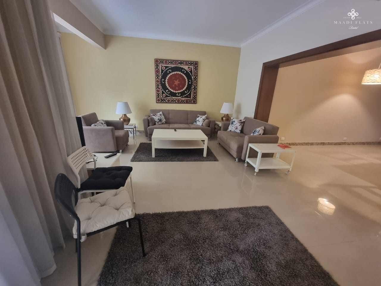 شقة مفروشة بالكامل للإيجار في سرايات المعادي – غرفتين نوم – موقع هادئ – ١٢٠٠ دولار شهريًا-5085-gallery-12