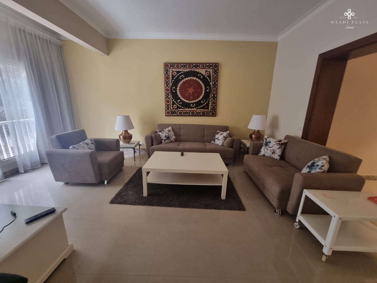 شقة مفروشة بالكامل للإيجار في سرايات المعادي – غرفتين نوم – موقع هادئ – ١٢٠٠ دولار شهريًا-5085-gallery-4
