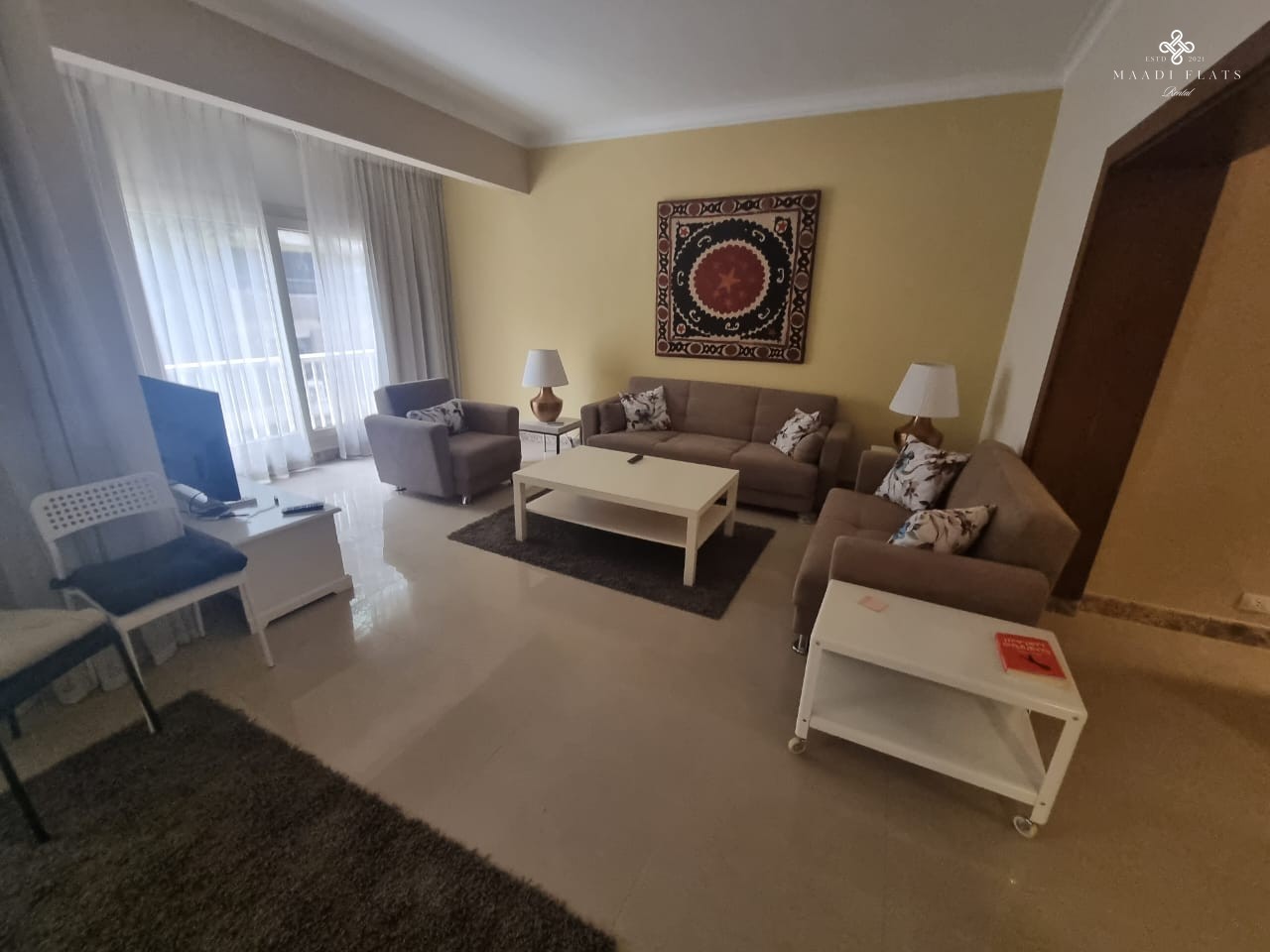 شقة مفروشة بالكامل للإيجار في سرايات المعادي – غرفتين نوم – موقع هادئ – ١٢٠٠ دولار شهريًا-5085-gallery-40