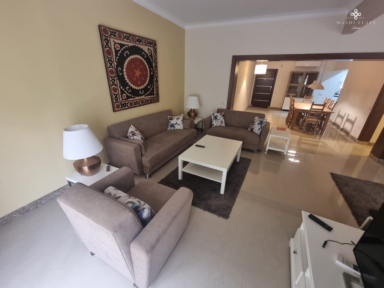 شقة مفروشة بالكامل للإيجار في سرايات المعادي – غرفتين نوم – موقع هادئ – ١٢٠٠ دولار شهريًا-5085-gallery-6