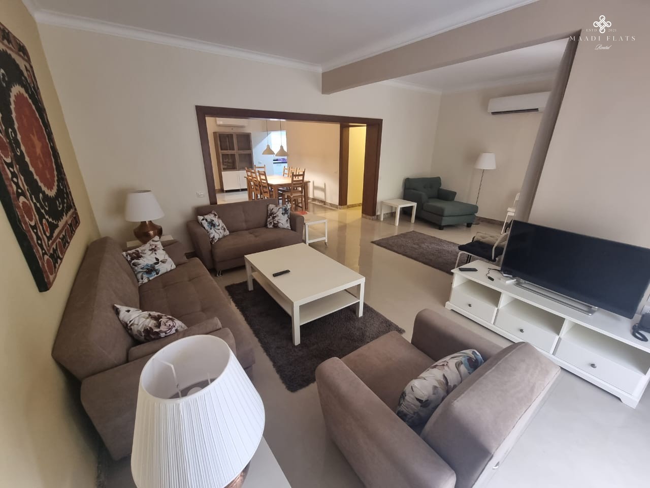 شقة مفروشة بالكامل للإيجار في سرايات المعادي – غرفتين نوم – موقع هادئ – ١٢٠٠ دولار شهريًا-5085-gallery-7