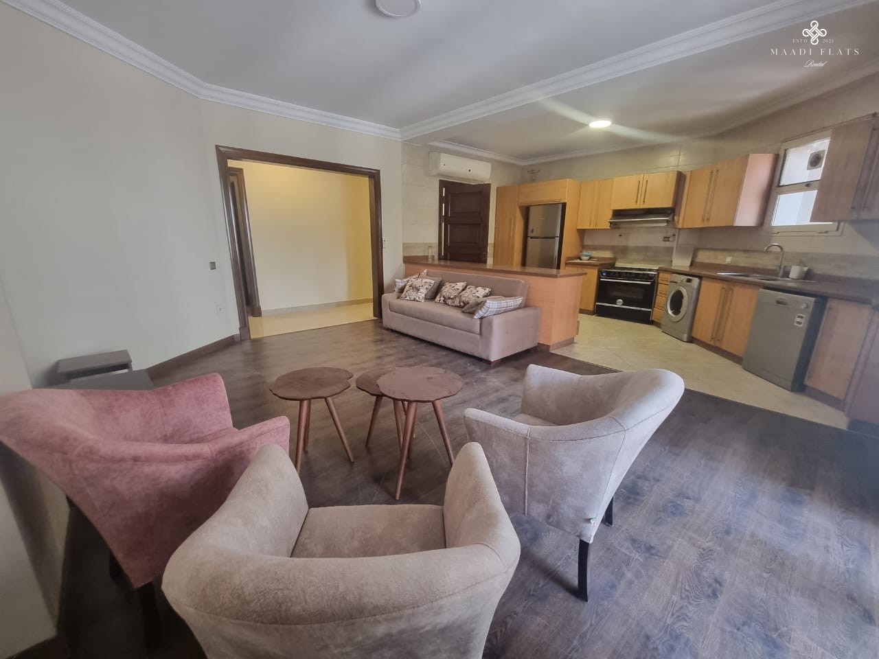 شقة مفروشة بالكامل بحمام سباحة مشترك للإيجار في سرايات المعادي القاهرة مصر-5093-gallery-15