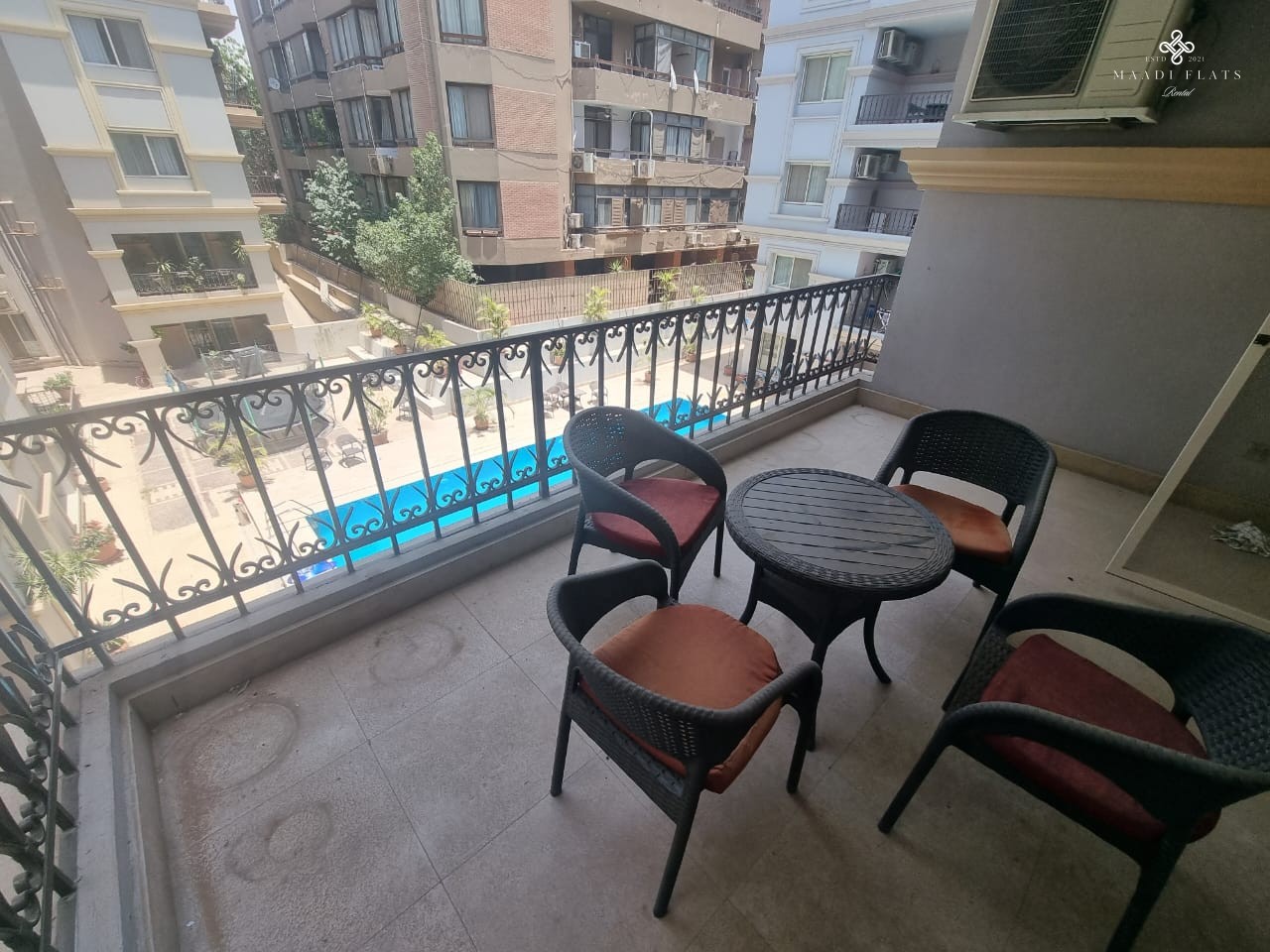 شقة مفروشة بالكامل بحمام سباحة مشترك للإيجار في سرايات المعادي القاهرة مصر-5093-gallery-19