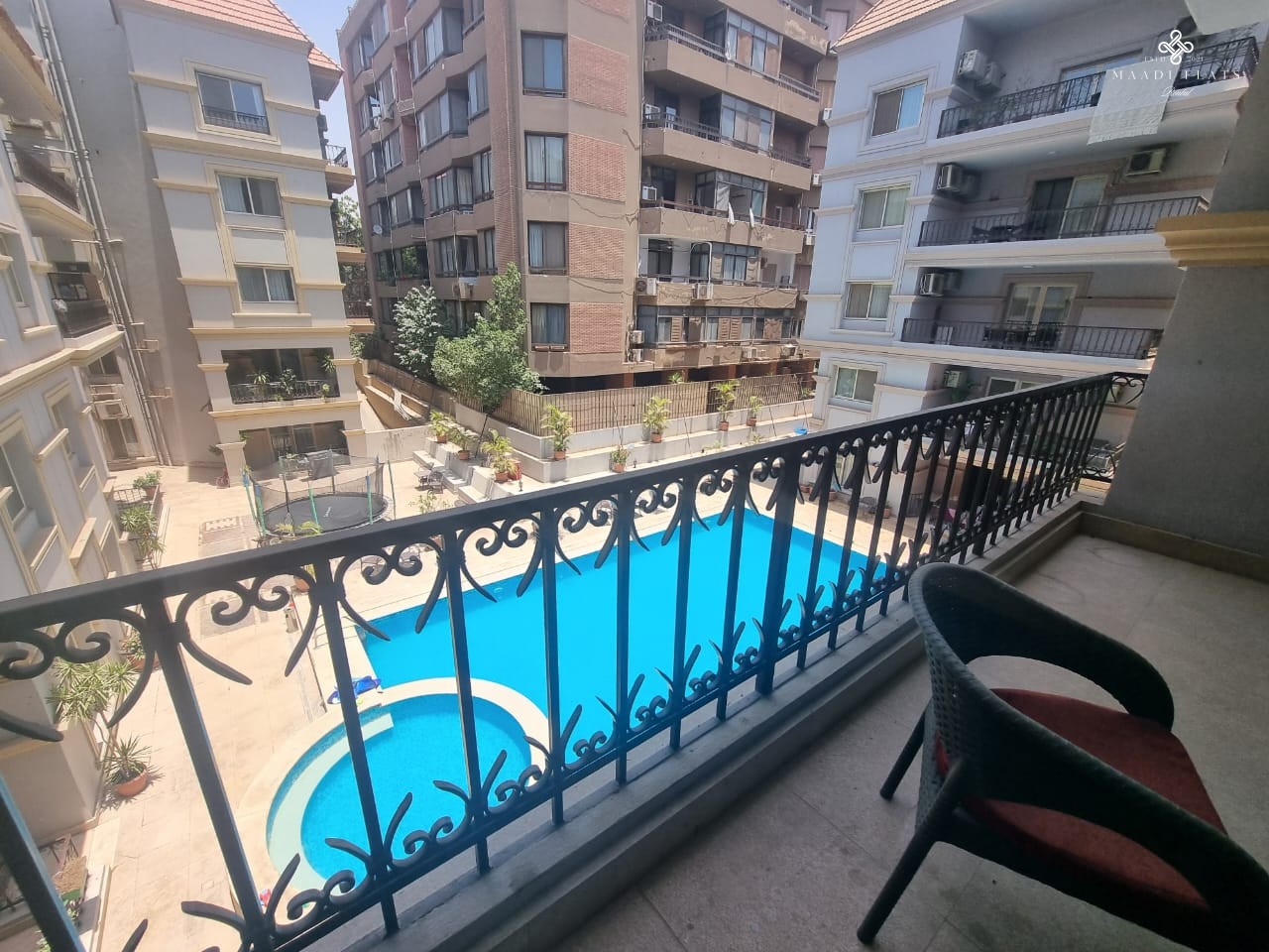 شقة مفروشة بالكامل بحمام سباحة مشترك للإيجار في سرايات المعادي القاهرة مصر-5093-gallery-24