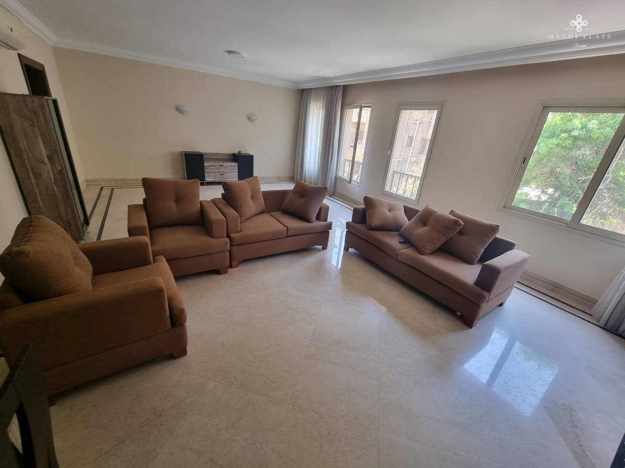 شقة مفروشة بالكامل بحمام سباحة مشترك للإيجار في سرايات المعادي القاهرة مصر-5093-gallery-49