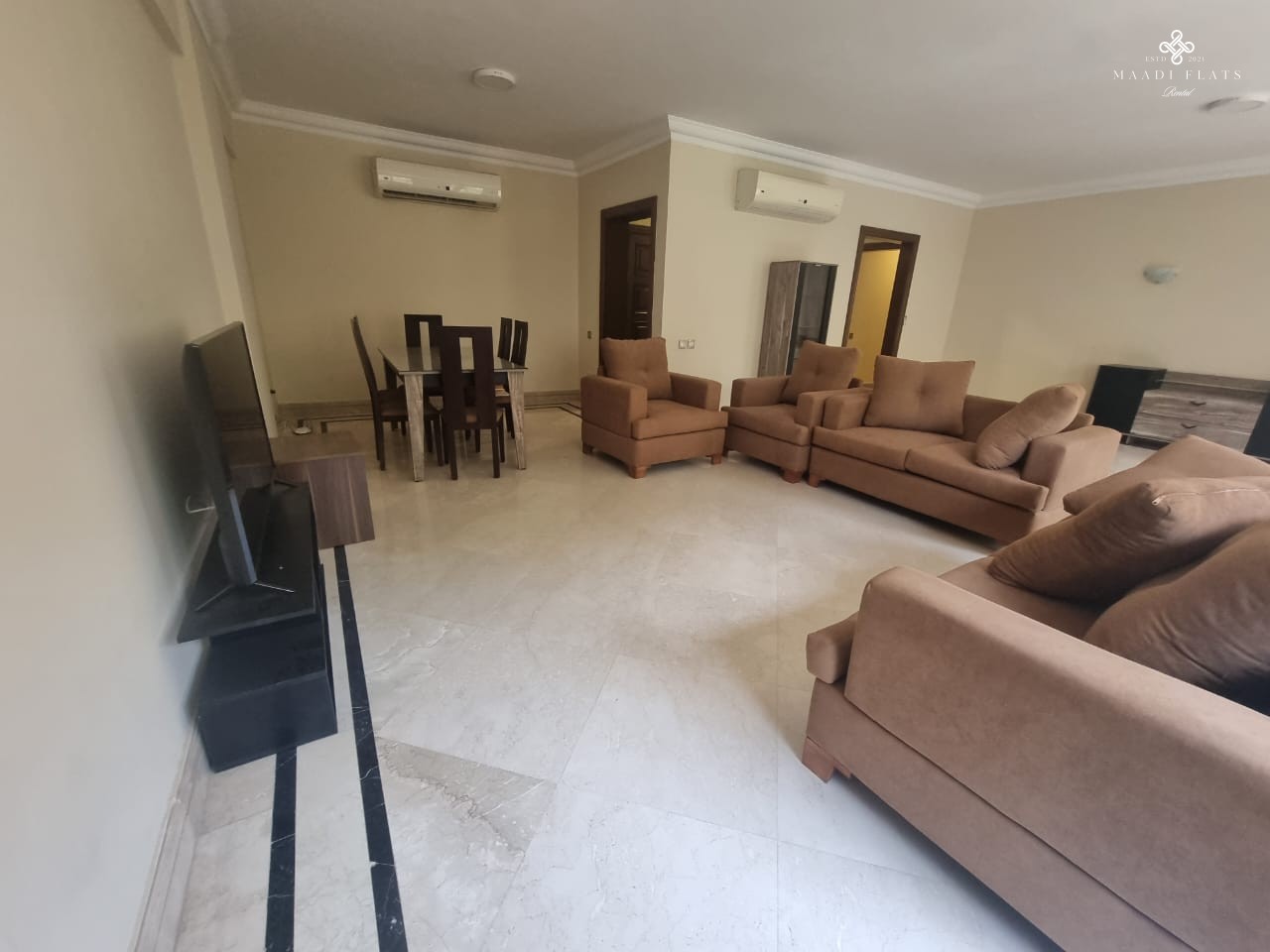 شقة مفروشة بالكامل بحمام سباحة مشترك للإيجار في سرايات المعادي القاهرة مصر-5093-gallery-5