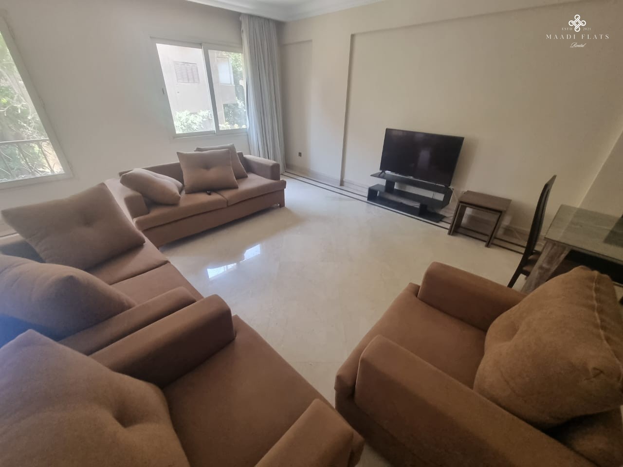 شقة مفروشة بالكامل بحمام سباحة مشترك للإيجار في سرايات المعادي القاهرة مصر-5093-gallery-8