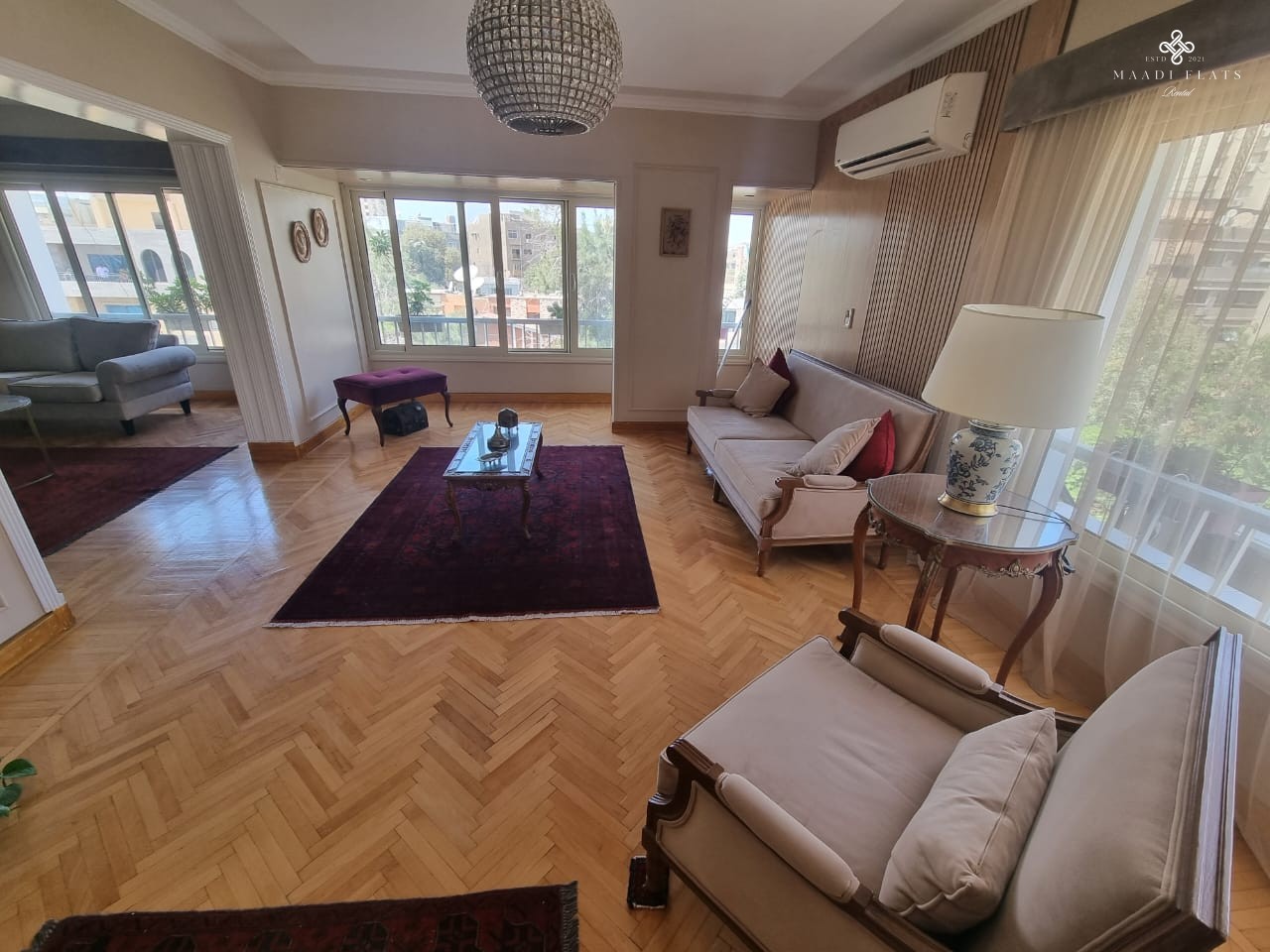 شقة مفروشة بالكامل مع تراس مشترك للإيجار في دجلة المعادى القاهرة مصر-5072-gallery-0