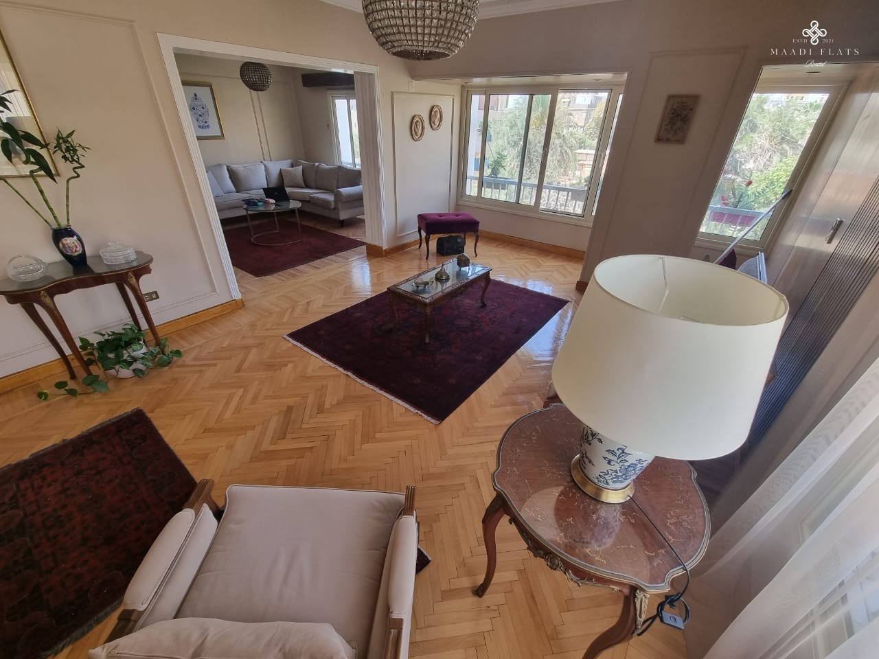 شقة مفروشة بالكامل مع تراس مشترك للإيجار في دجلة المعادى القاهرة مصر-5072-gallery-2