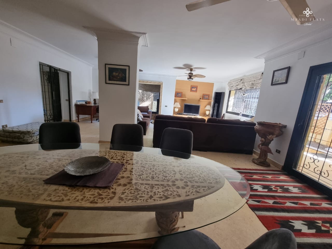 دوبلكس ارضى مفروش بالكامل مع تراس خاص للإيجار فى سرايات المعادى القاهرة مصر-5074-gallery-18
