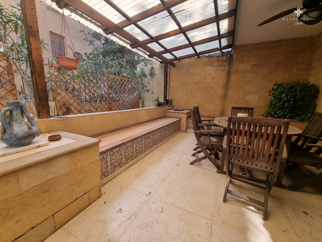 دوبلكس ارضى مفروش بالكامل مع تراس خاص للإيجار فى سرايات المعادى القاهرة مصر-5074-gallery-59