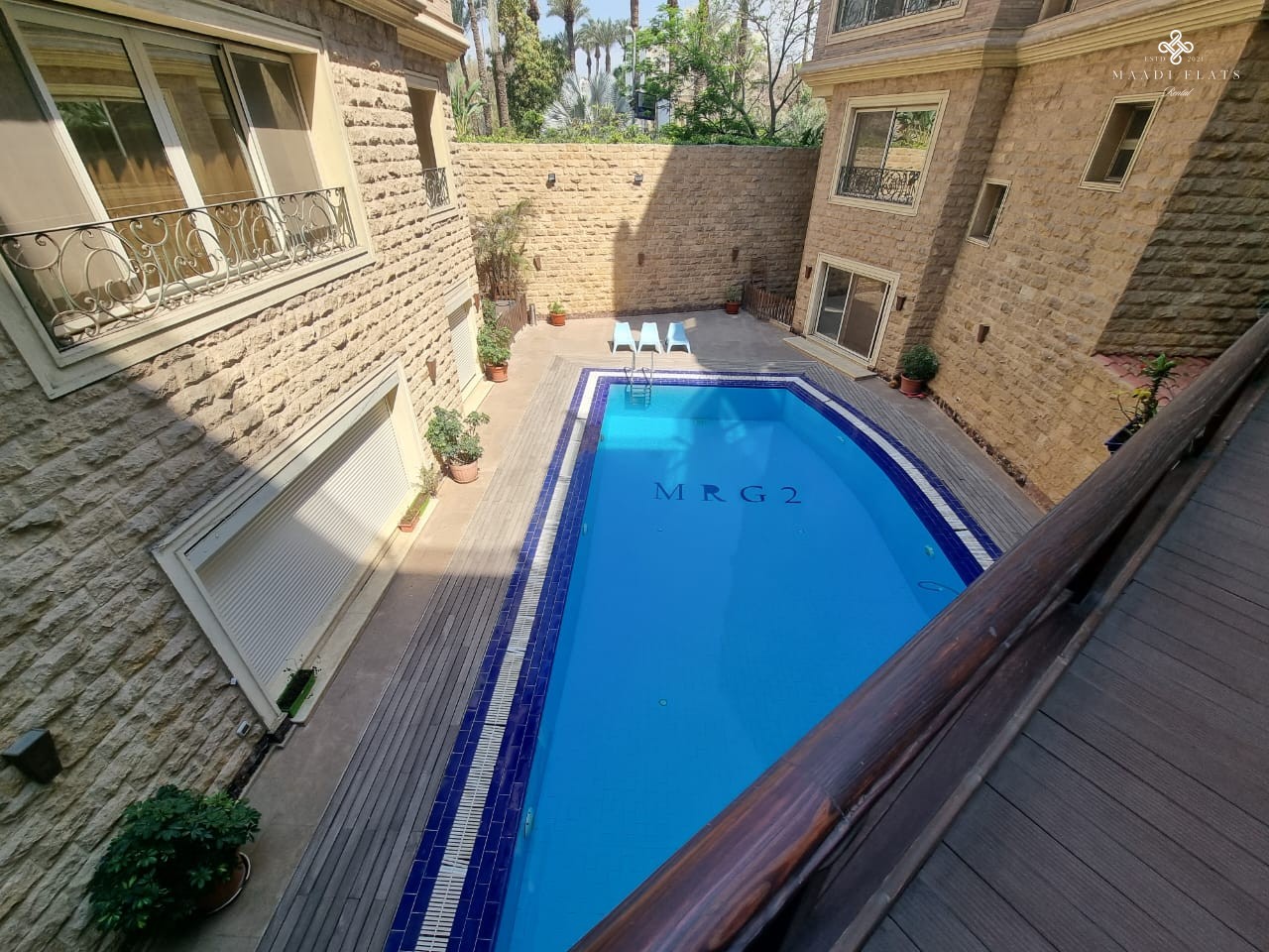 شقة مفروشة بحمام سباحة مشترك للإيجار في سرايات المعادي القاهرة مصر-5086-gallery-0