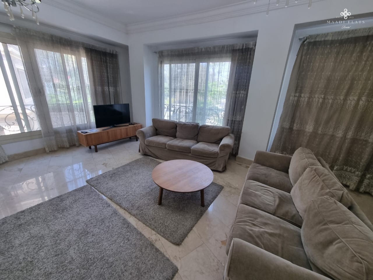 شقة مفروشة بحمام سباحة مشترك للإيجار في سرايات المعادي القاهرة مصر-5086-gallery-5