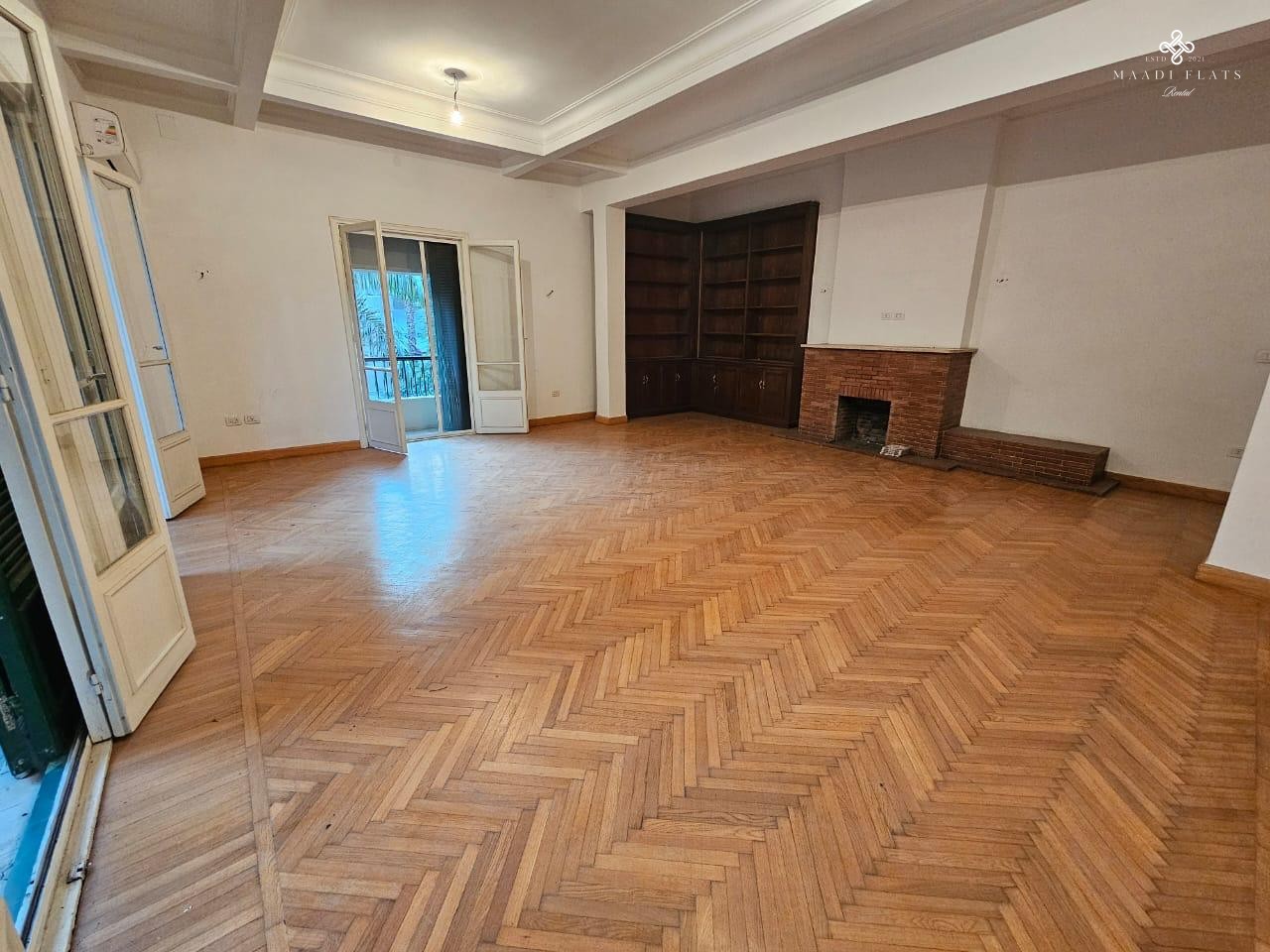 High-Ceiling Vintage 2-Bedroom Apartment With Green View In Maadi Sarayat-4946-gallery-11