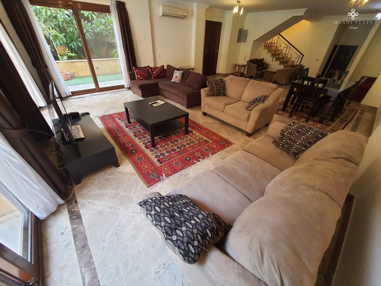 Luxurious Fully Furnished Ground Floor Duplex With Shared Swimming Pool For Rent In Sarayat El Maadi-5023-gallery-18