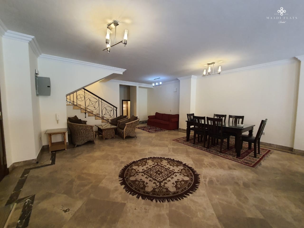 Luxurious Fully Furnished Ground Floor Duplex With Shared Swimming Pool For Rent In Sarayat El Maadi-5023-gallery-19