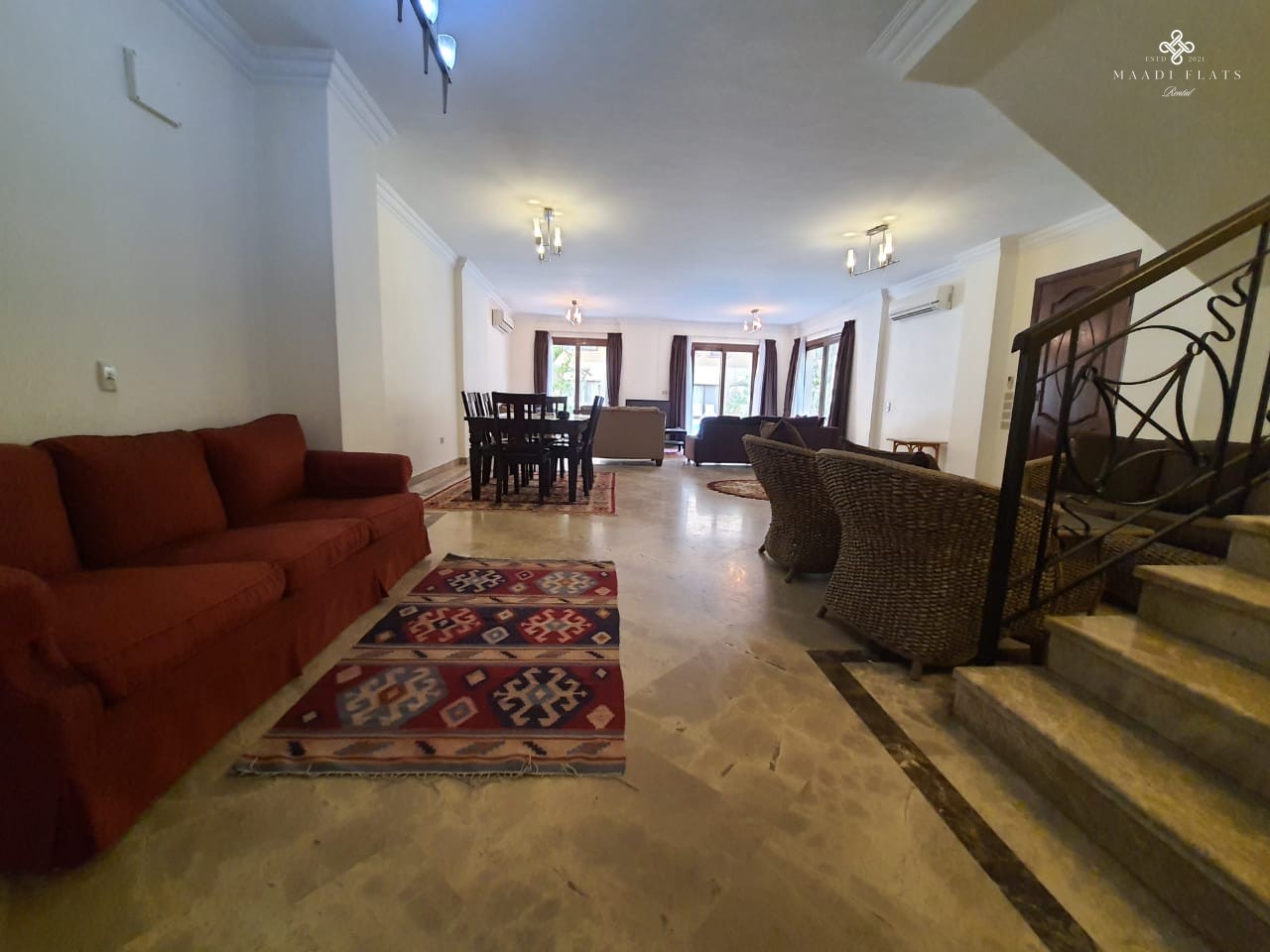Luxurious Fully Furnished Ground Floor Duplex With Shared Swimming Pool For Rent In Sarayat El Maadi-5023-gallery-5