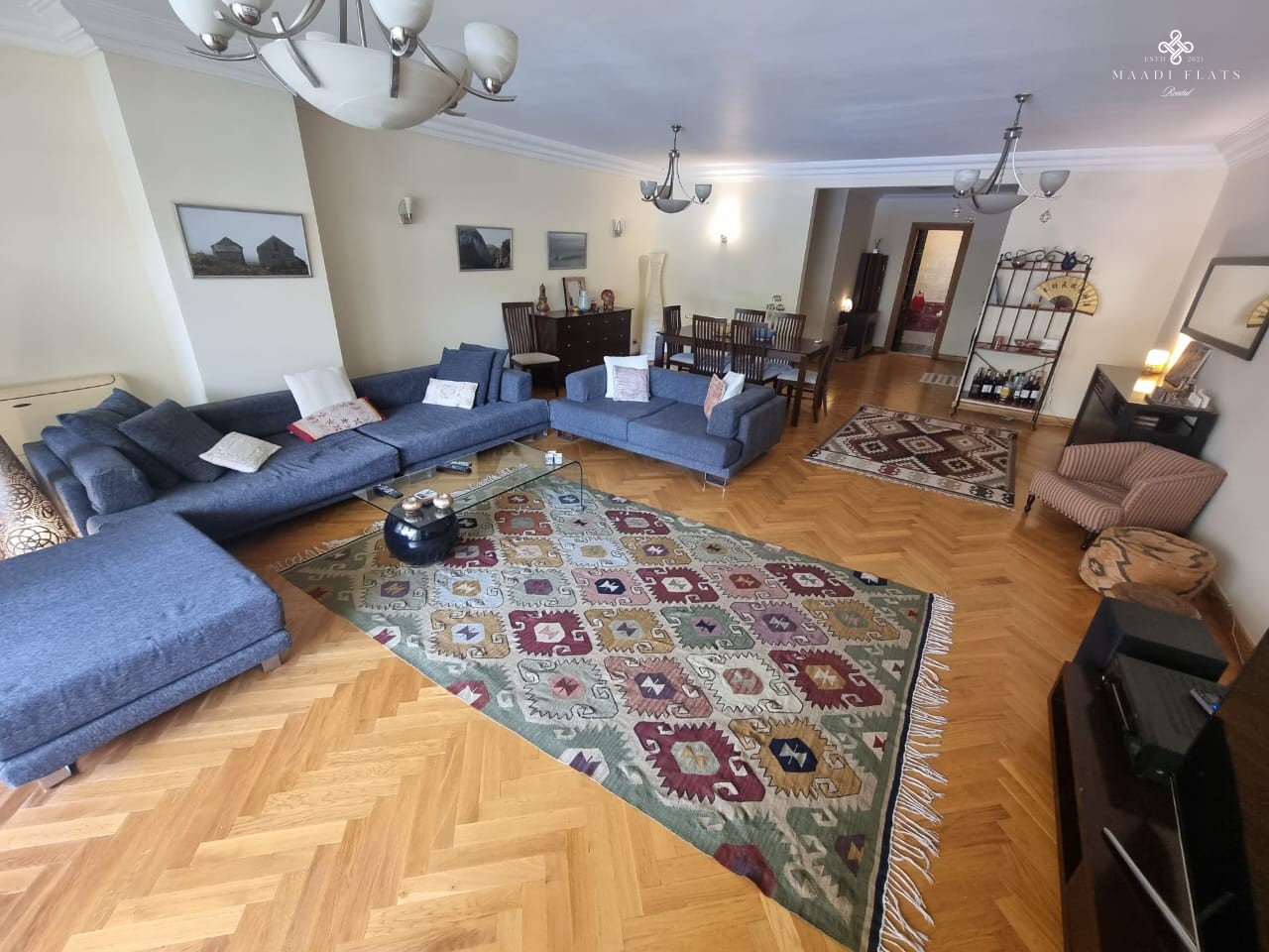 شقة فاخرة مفروشة للإيجار في كومباوند – سرايات المعادي – ٤ غرف – ٢٦٥ متر – ٣٠٠٠ دولار شهريًا-5094-gallery-9