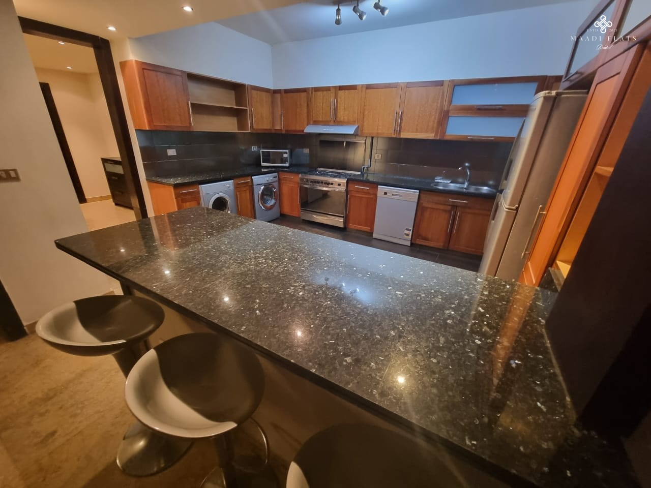 شقة مفروشة بالكامل للإيجار في دجلة المعادي – ثلاث غرف نوم، حمامان، الدور الأول بالقرب من المدرسة الأمريكية-5082-gallery-3