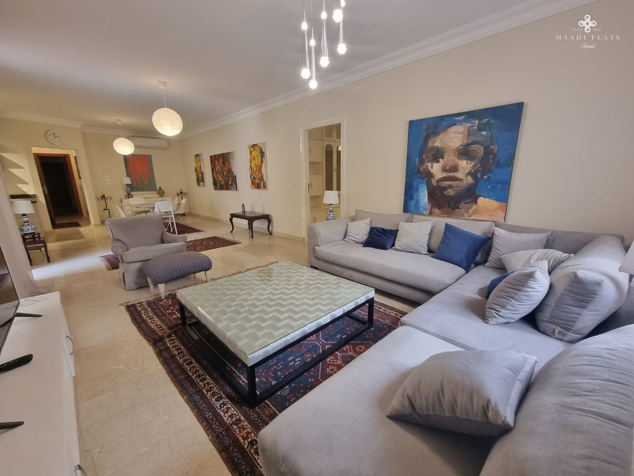 Modern Furnished Apartment With Shared Swimming Pool For Rent In Sarayat El Maadi-5078-gallery-1