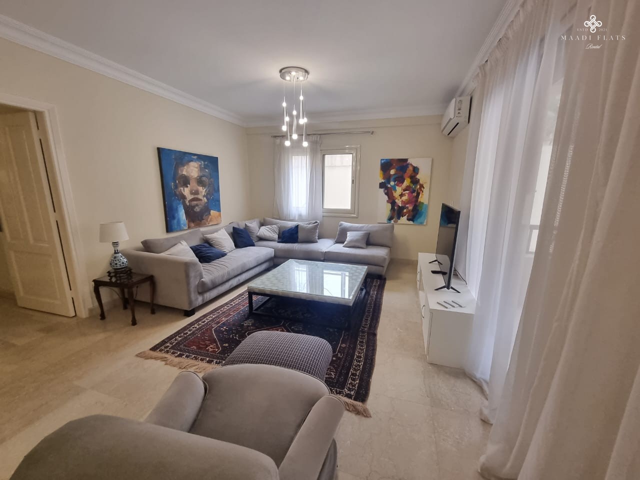 Modern Furnished Apartment With Shared Swimming Pool For Rent In Sarayat El Maadi-5078-gallery-20