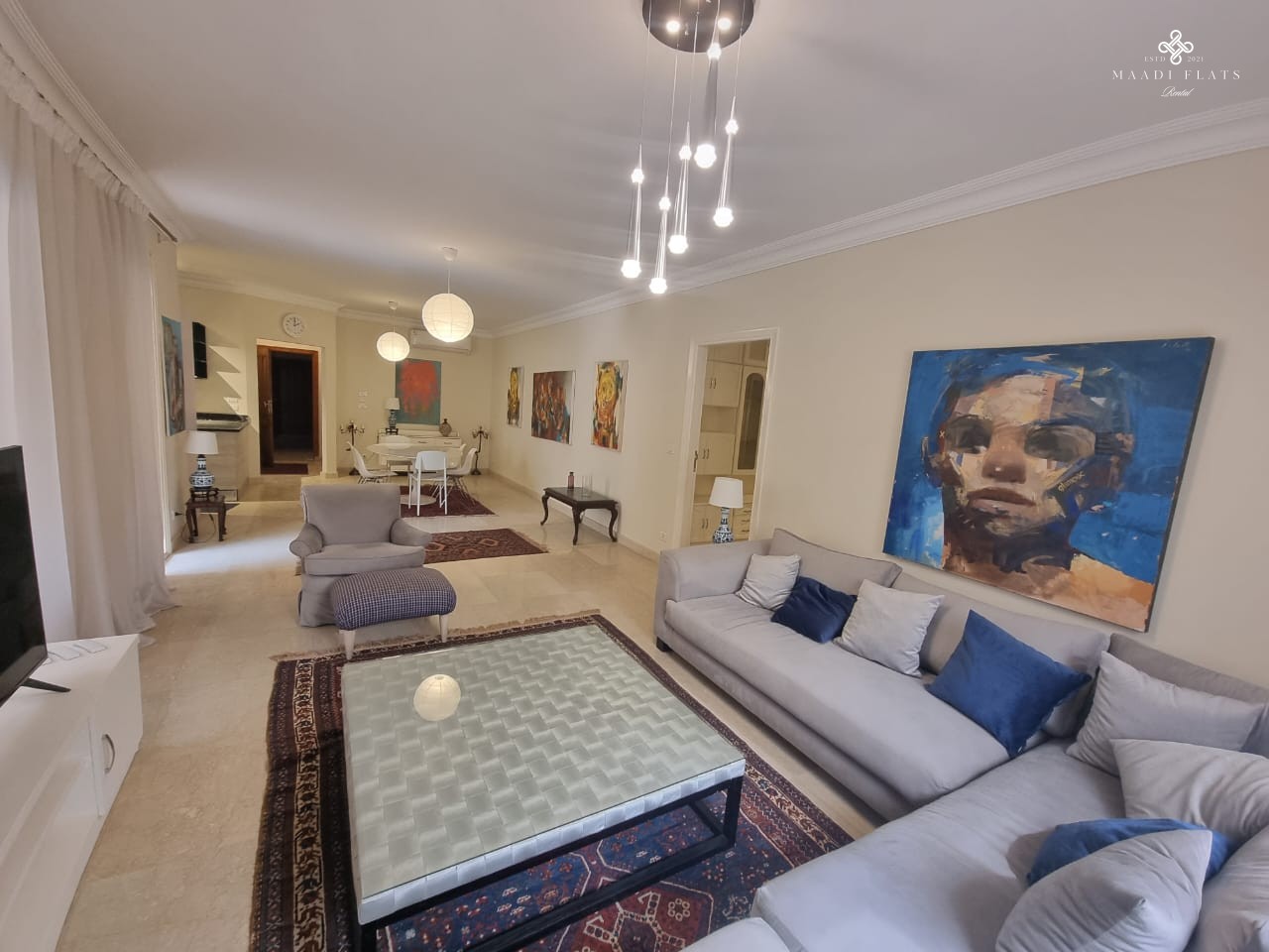 Modern Furnished Apartment With Shared Swimming Pool For Rent In Sarayat El Maadi-5078-gallery-3