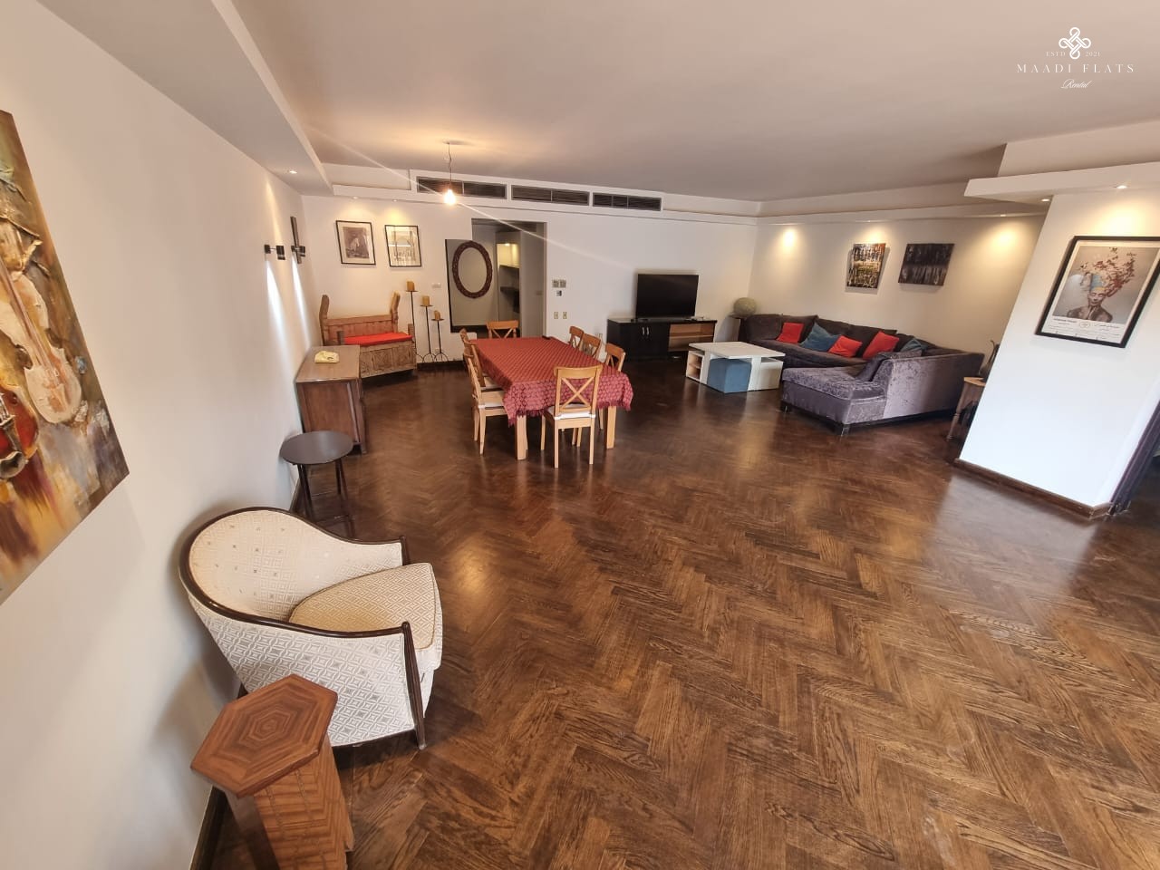 شقة حديثة مفروشة بحمام سباحة مشترك للإيجار في سرايات المعادي القاهرة مصر-5079-gallery-23