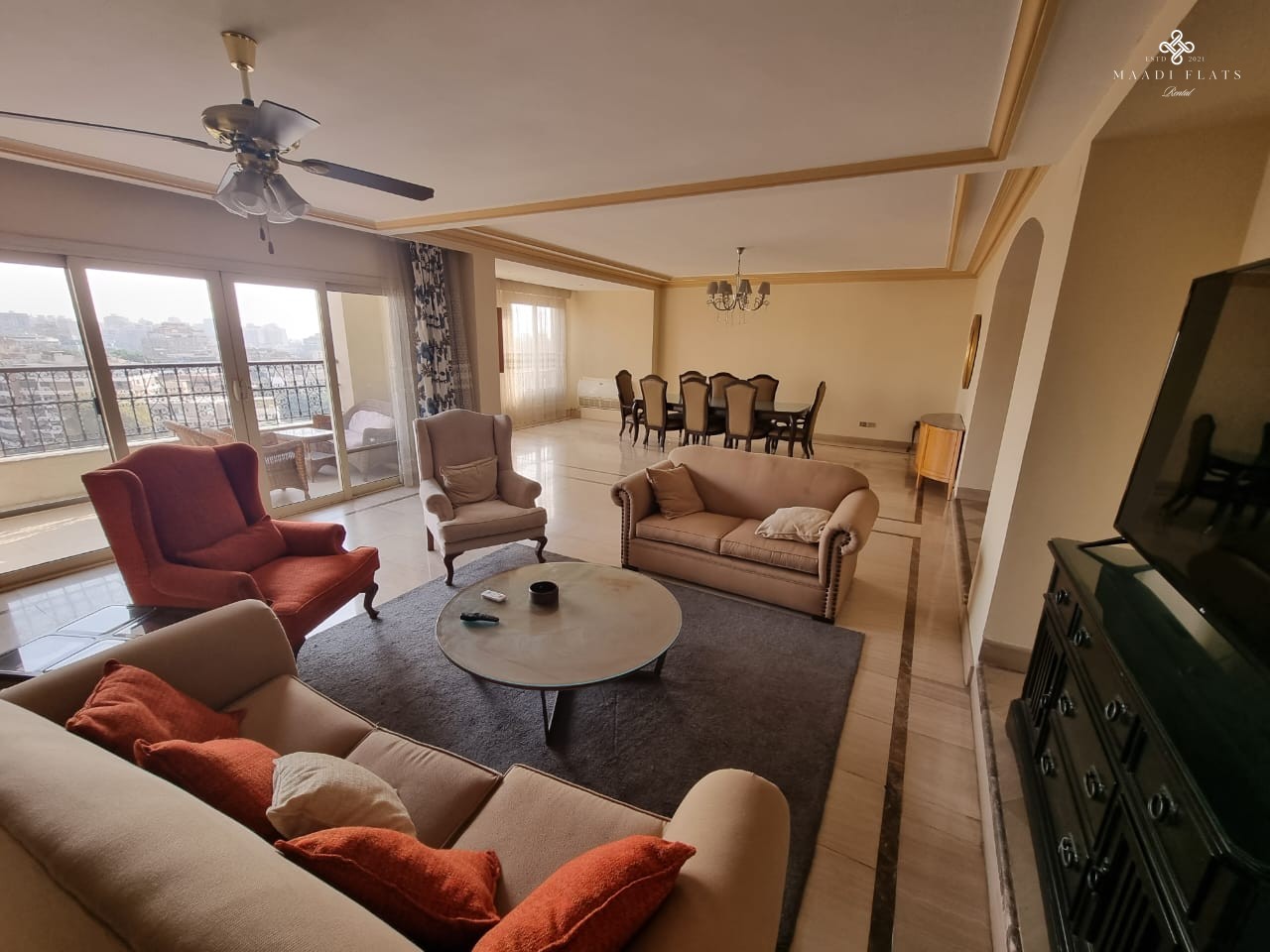 شقة مفروشة مفتوحة فيو للايجار بالمعادى دجلة-5117-gallery-5