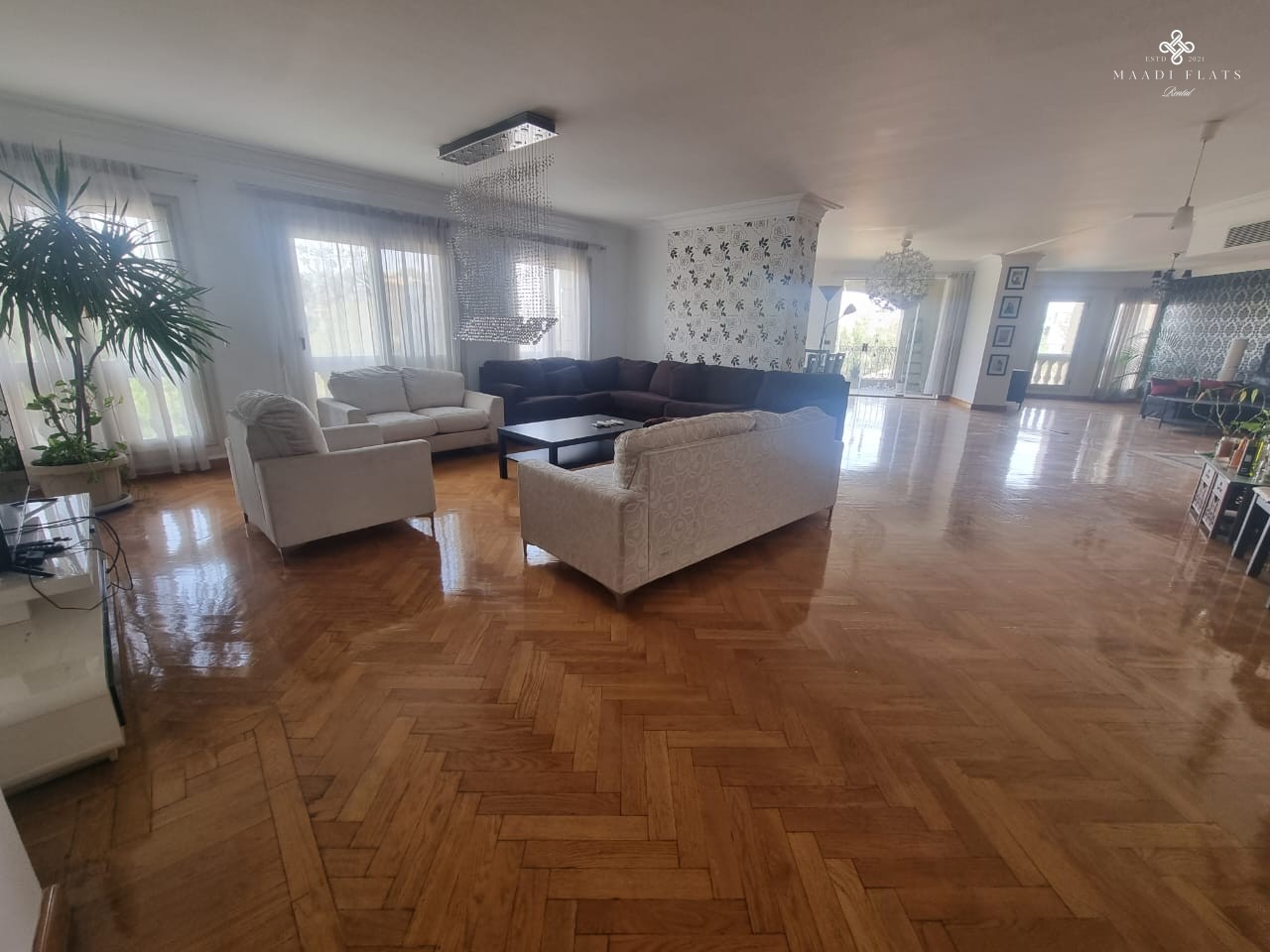 Sunny Ultra Modern Furnished Apartment With Shared Swimming Pool For Rent In Sarayat El Maadi Cairo Egypt-5071-gallery-1