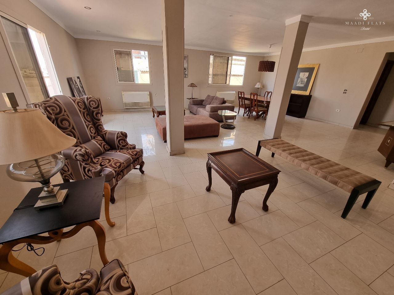 شقة بنتهاوس حديثة مفروشة بثلاث غرف نوم للإيجار بالقرب من كلية القاهرة الأمريكية (c.a.c.) دجلة المعادى-5106-gallery-1