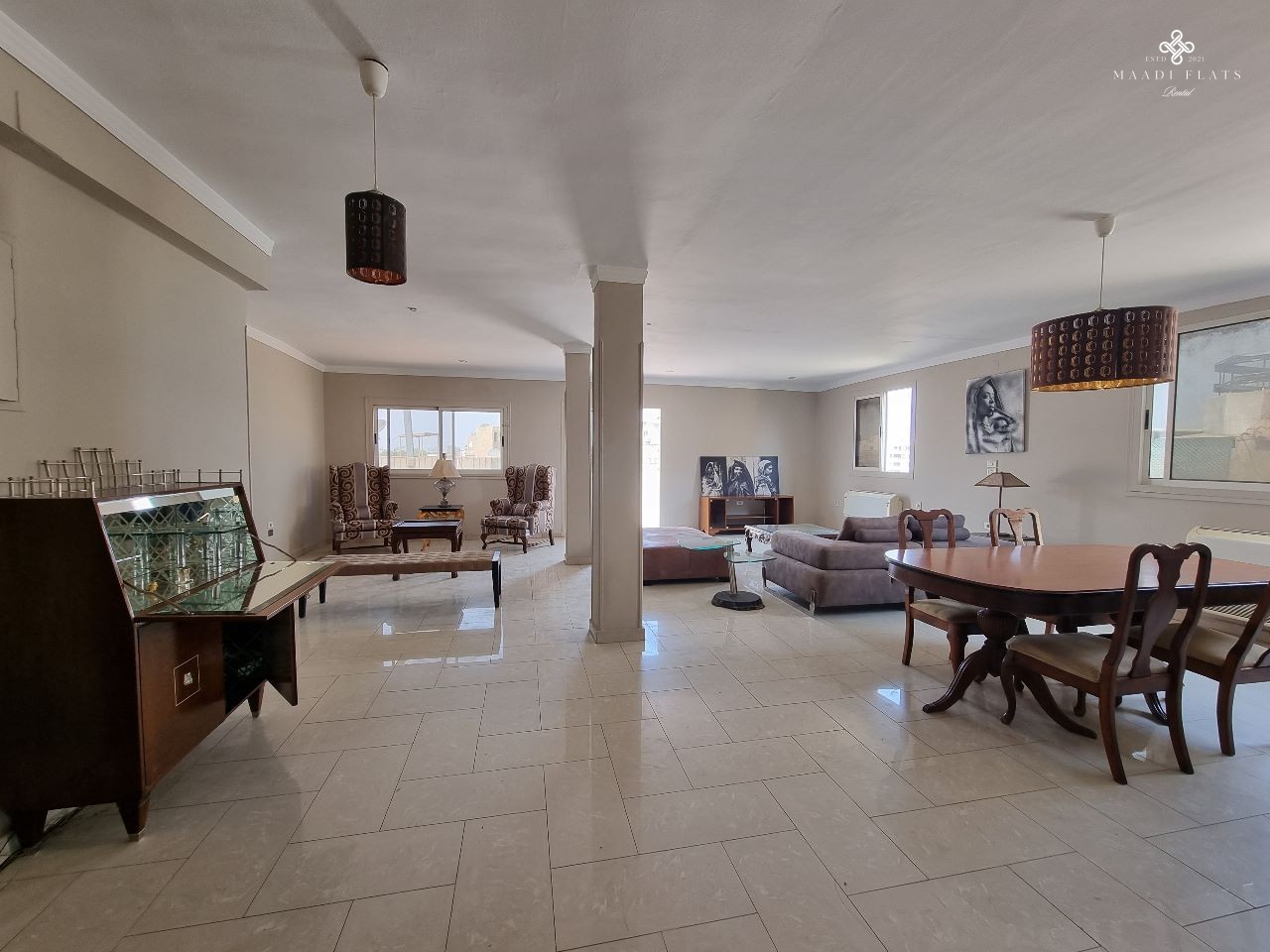 شقة بنتهاوس حديثة مفروشة بثلاث غرف نوم للإيجار بالقرب من كلية القاهرة الأمريكية (c.a.c.) دجلة المعادى-5106-gallery-3