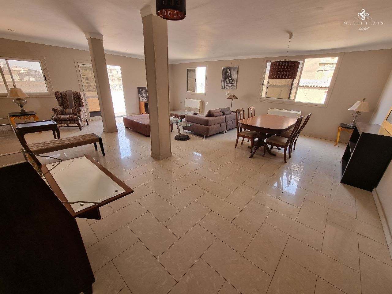 شقة بنتهاوس حديثة مفروشة بثلاث غرف نوم للإيجار بالقرب من كلية القاهرة الأمريكية (c.a.c.) دجلة المعادى-5106-gallery-6