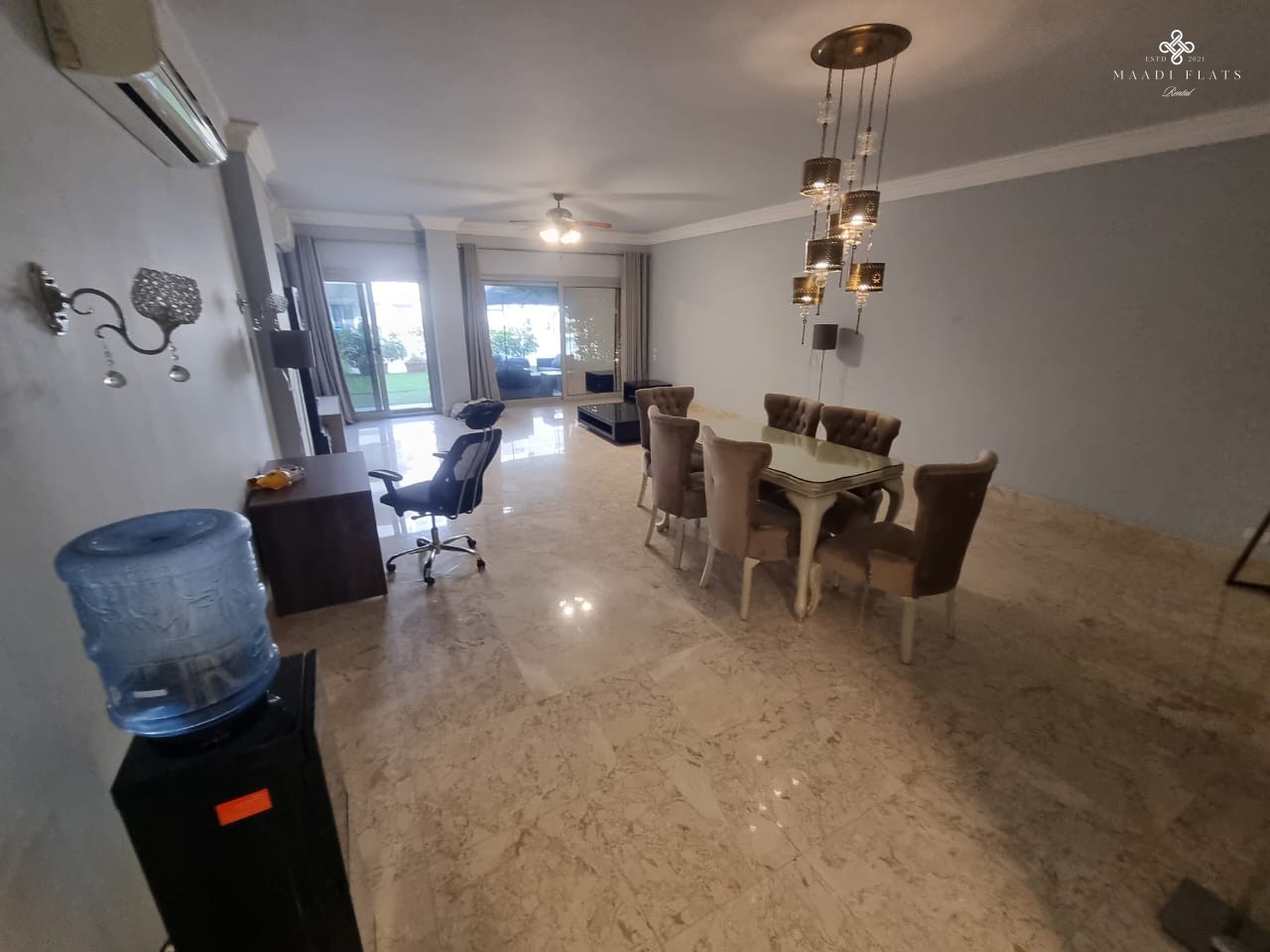 دور أرضى حديث جدا مع حمام سباحة مشترك للإيجار فى سرايات المعادى القاهرة مصر-5089-gallery-5